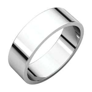 Sterling Silver 6mm Flat Band, Size 12