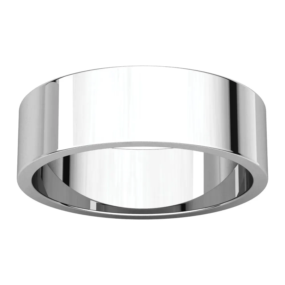 Sterling Silver 6mm Flat Band, Size 12