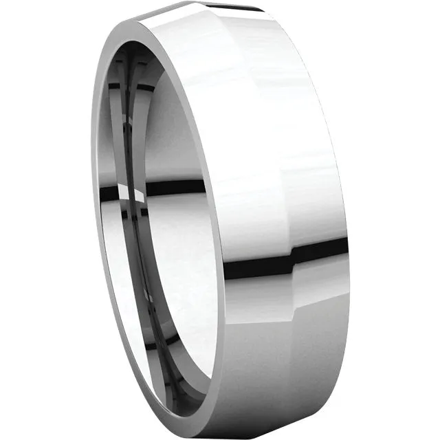 Sterling Silver 6mm Knife Edge Comfort Fit Band, Size 9