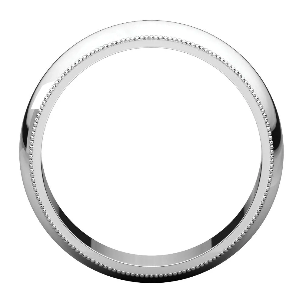 Sterling Silver 6mm Milgrain Band, Size 8