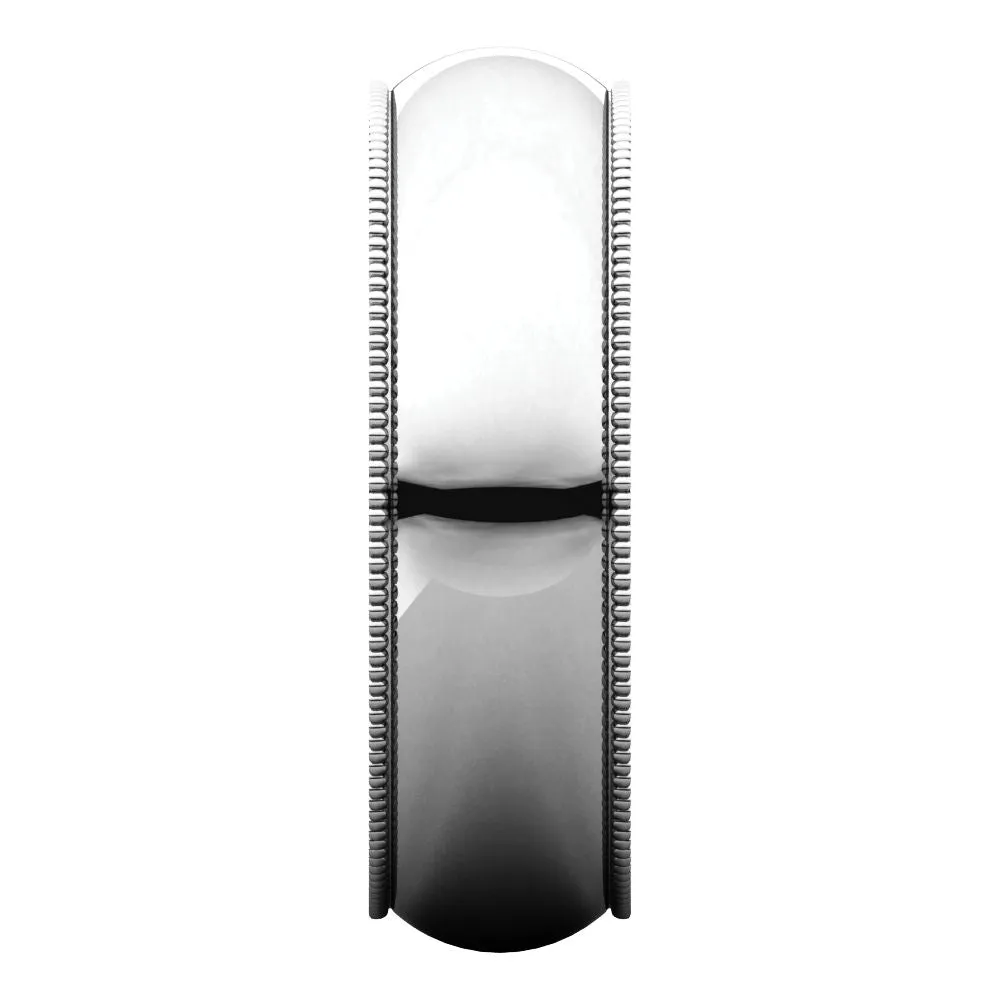 Sterling Silver 6mm Milgrain Band, Size 8