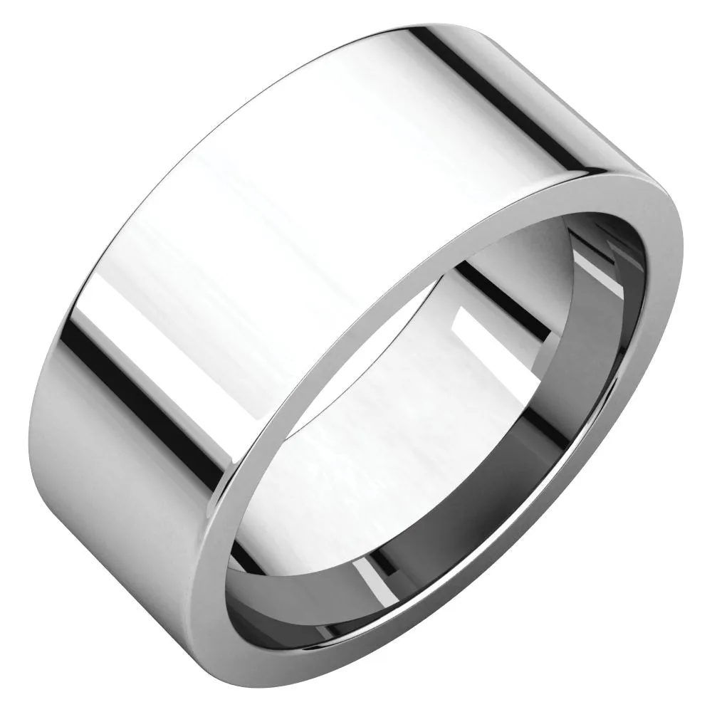 Sterling Silver 8mm Flat Band, Size 7