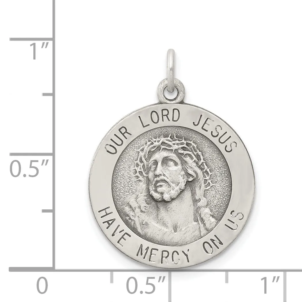 Sterling Silver Antiqued Ecce Homo Medal