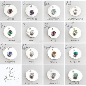 Sterling Silver Birthstone Teardrop Pendant