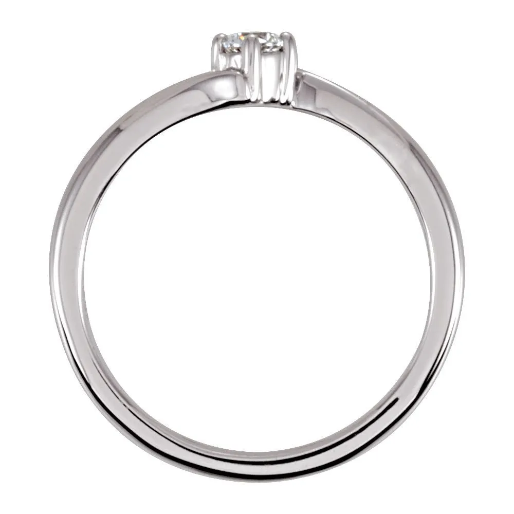 Sterling Silver Cubic Zirconia Ring Size 7