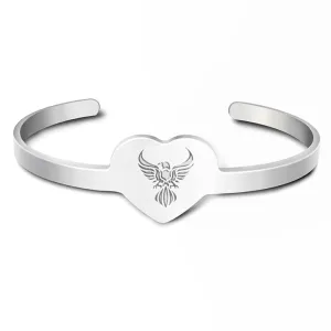 Sterling Silver Liberty Eagle Heart Bracelet