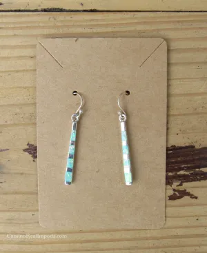 Sterling Silver Opal Inlay Earrings STER037