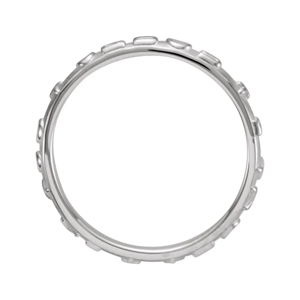Sterling Silver Prayer Ring, Size 5