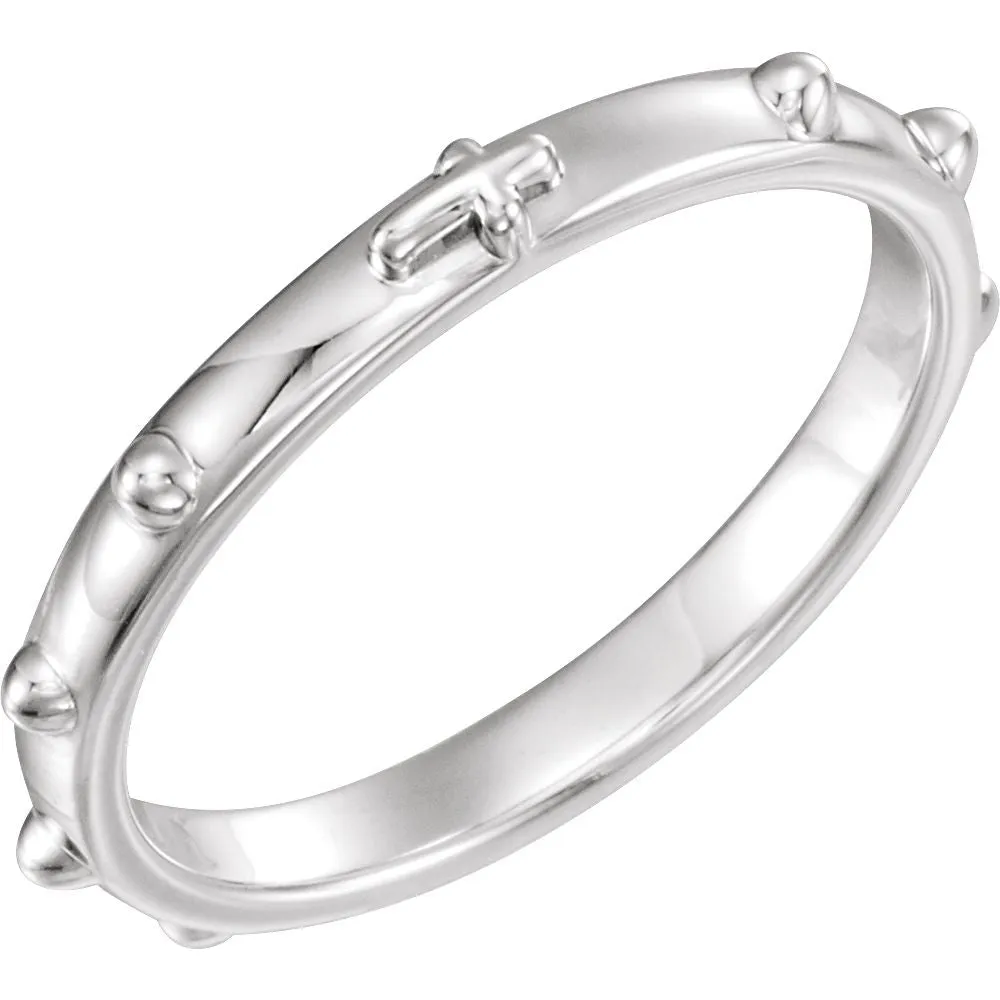 Sterling Silver Rosary Ring Size 11