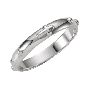 Sterling Silver Rosary Ring Size 12