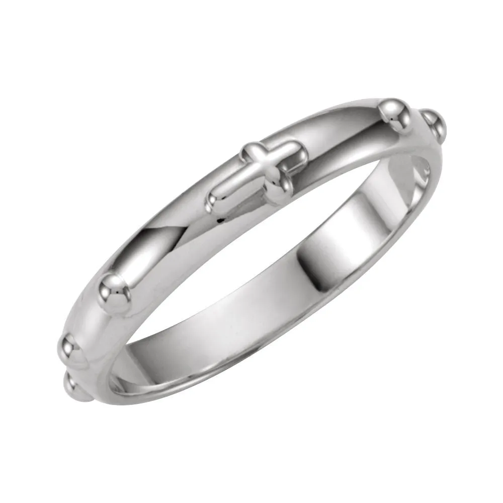 Sterling Silver Rosary Ring Size 12