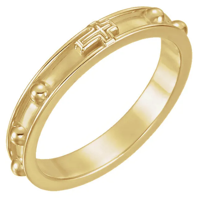 Sterling Silver Rosary Ring Size 6