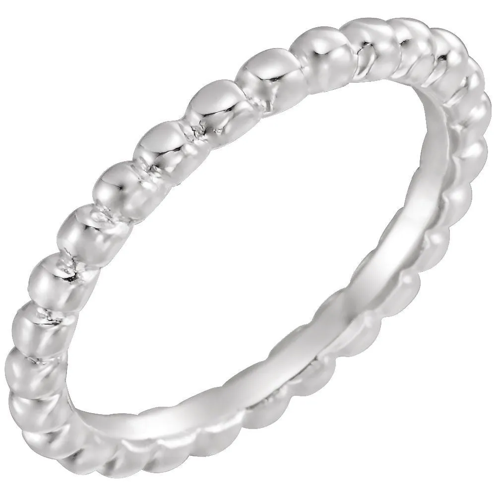 Sterling Silver Stackable Metal Fashion Ring Size 7