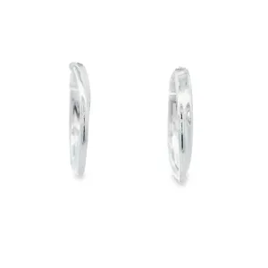 Sterling Silver Twisted Knife Edge Hoop Earrings