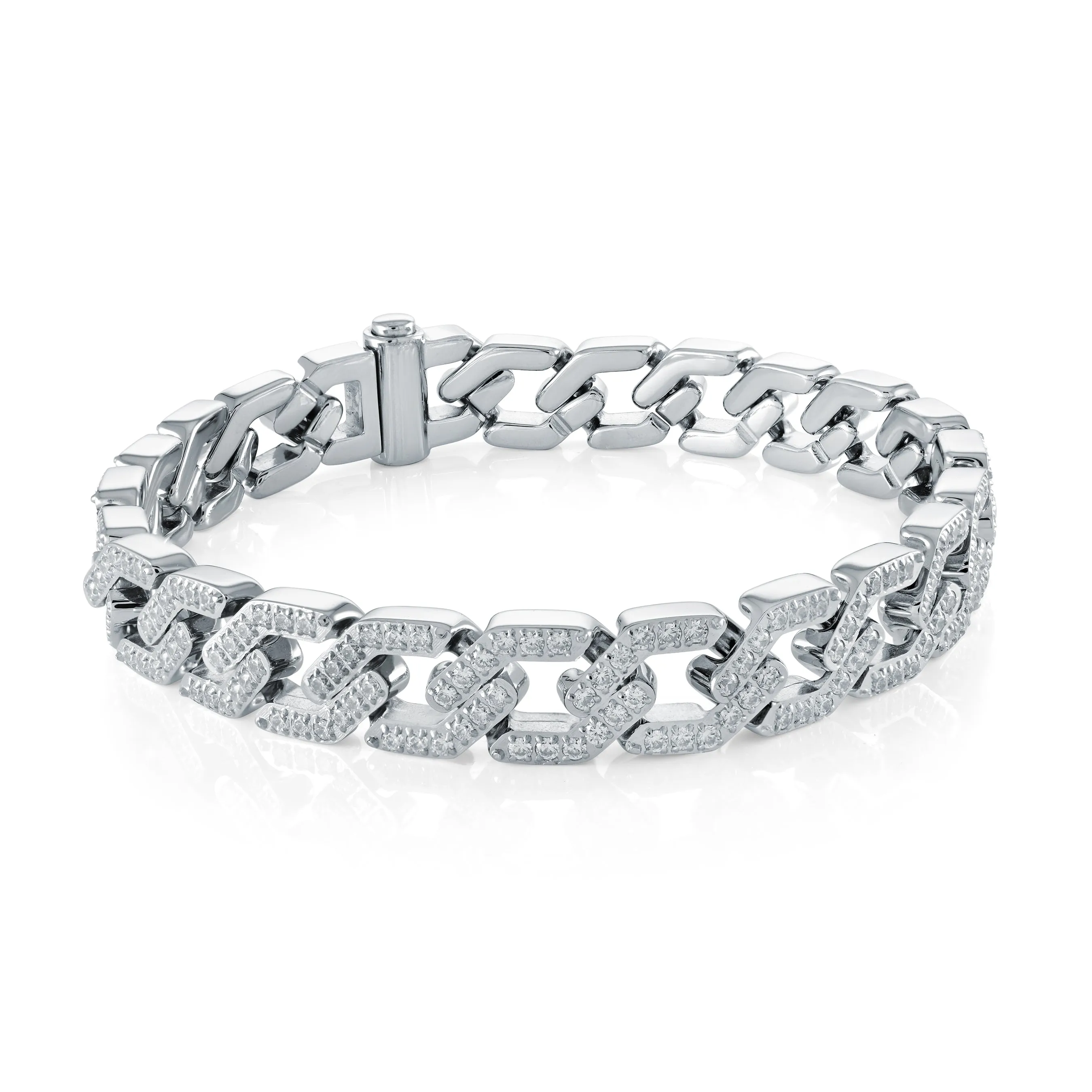 Studded Hexagon Link Bracelet
