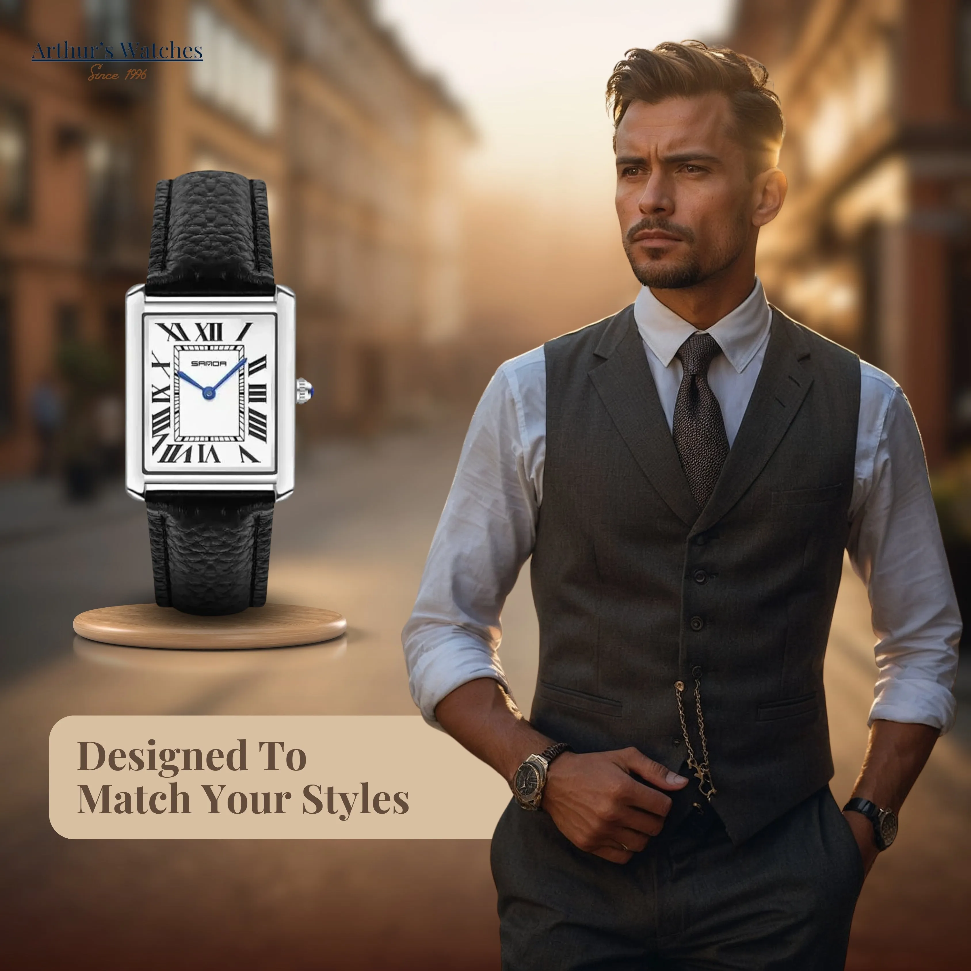 Stylish wrist watch for couples