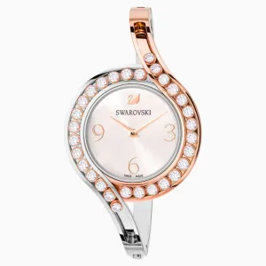 Swarovski Lovely Crystals Bangle Watch Metal Bracelet White Bicolor