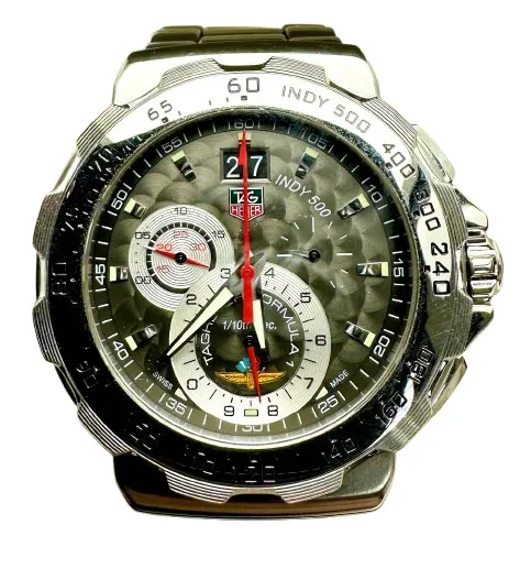 Tag Heuer INDY500 CAH101A Quartz Grey Dial Stainless Steel Bracelet Men Watch