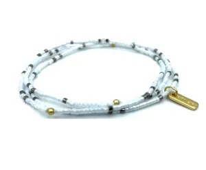 The GOGO 3 Stack in Ice White   Gunmetal