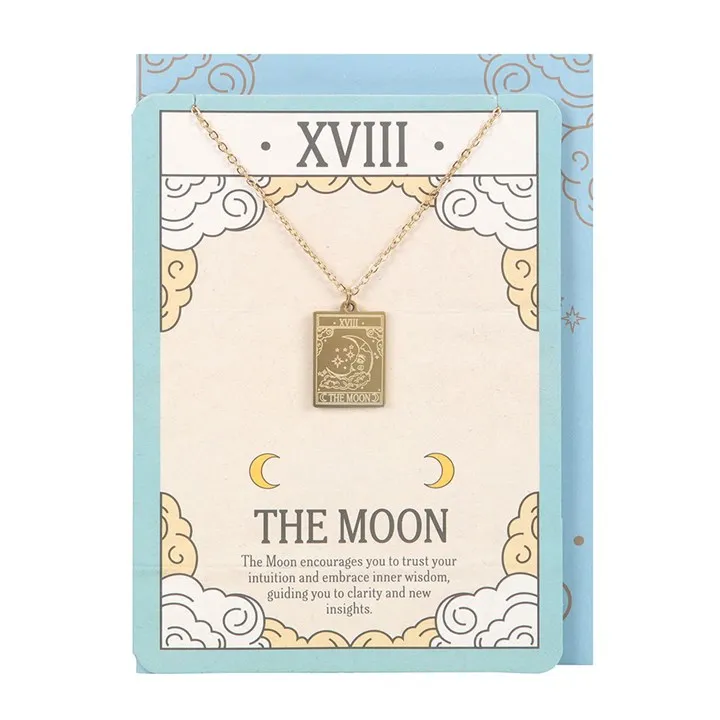 The Moon Vintage Tarot Necklace
