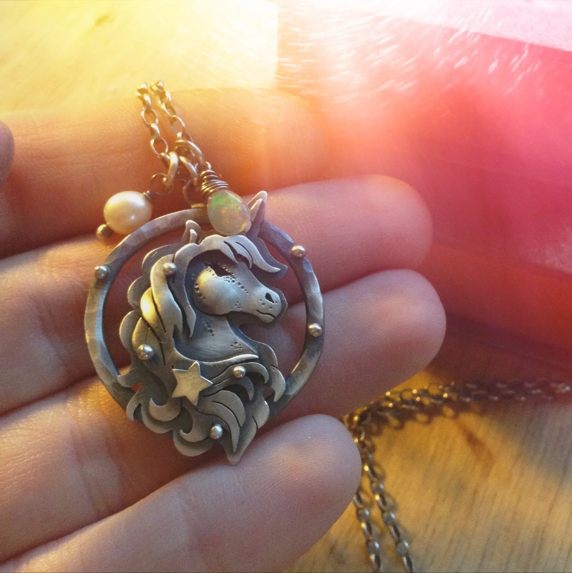 The Small Unicorn Necklace - Unicorn Opal Necklace