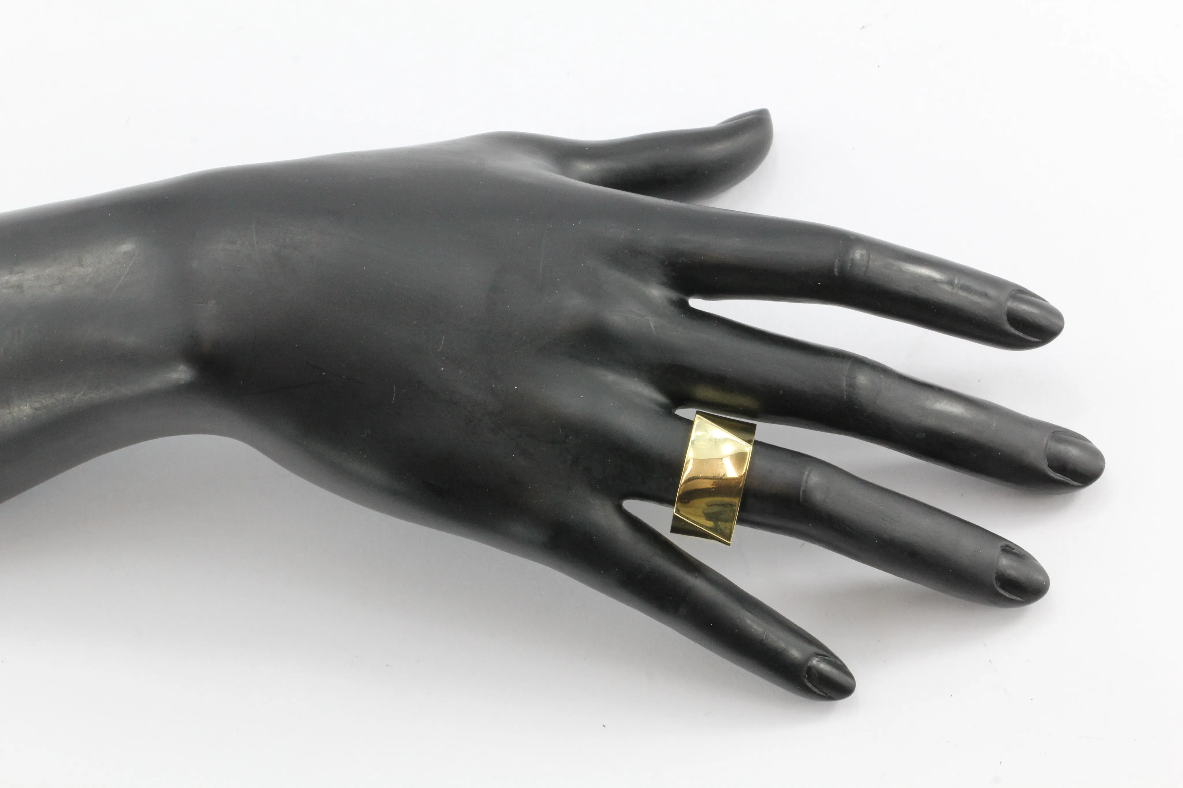 Tiffany & Co 18K Gold Frank Gehry Torque Ring Band 12mm Size 10