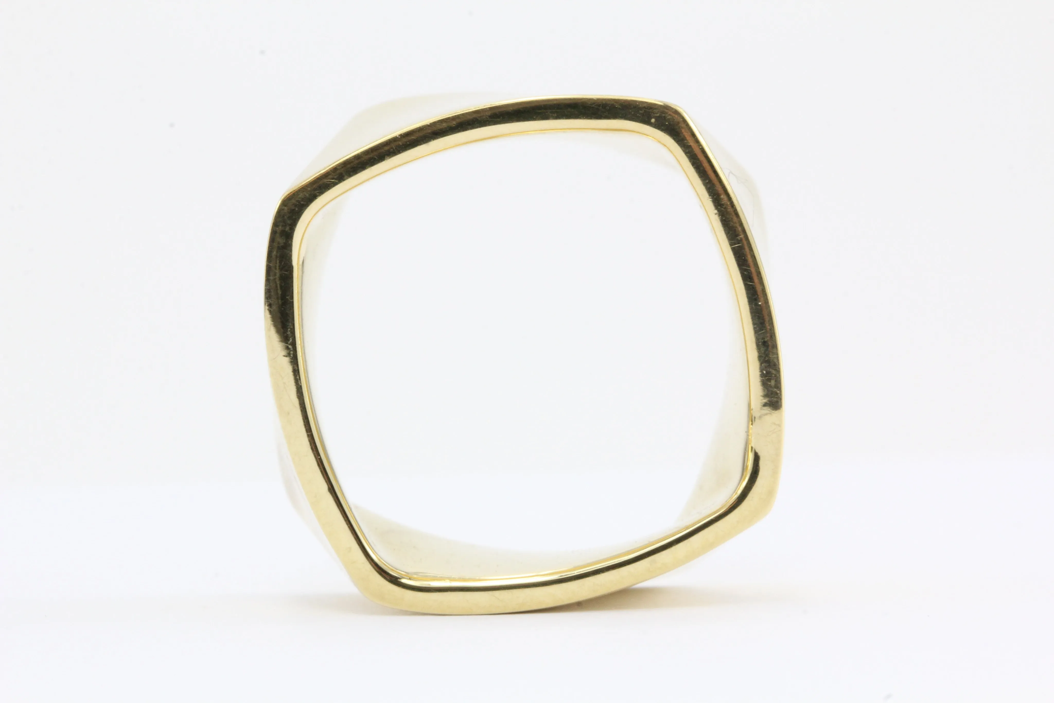 Tiffany & Co 18K Gold Frank Gehry Torque Ring Band 12mm Size 10