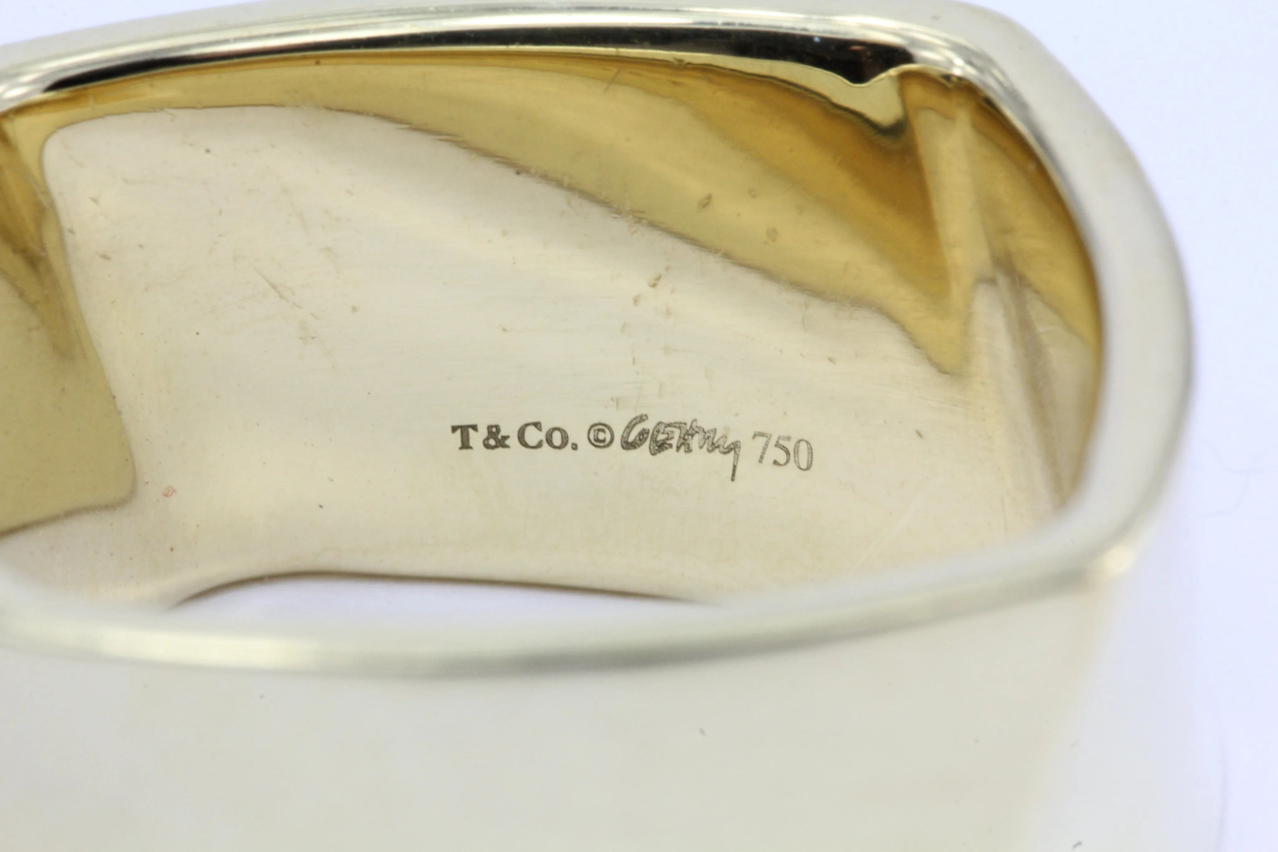 Tiffany & Co 18K Gold Frank Gehry Torque Ring Band 12mm Size 10