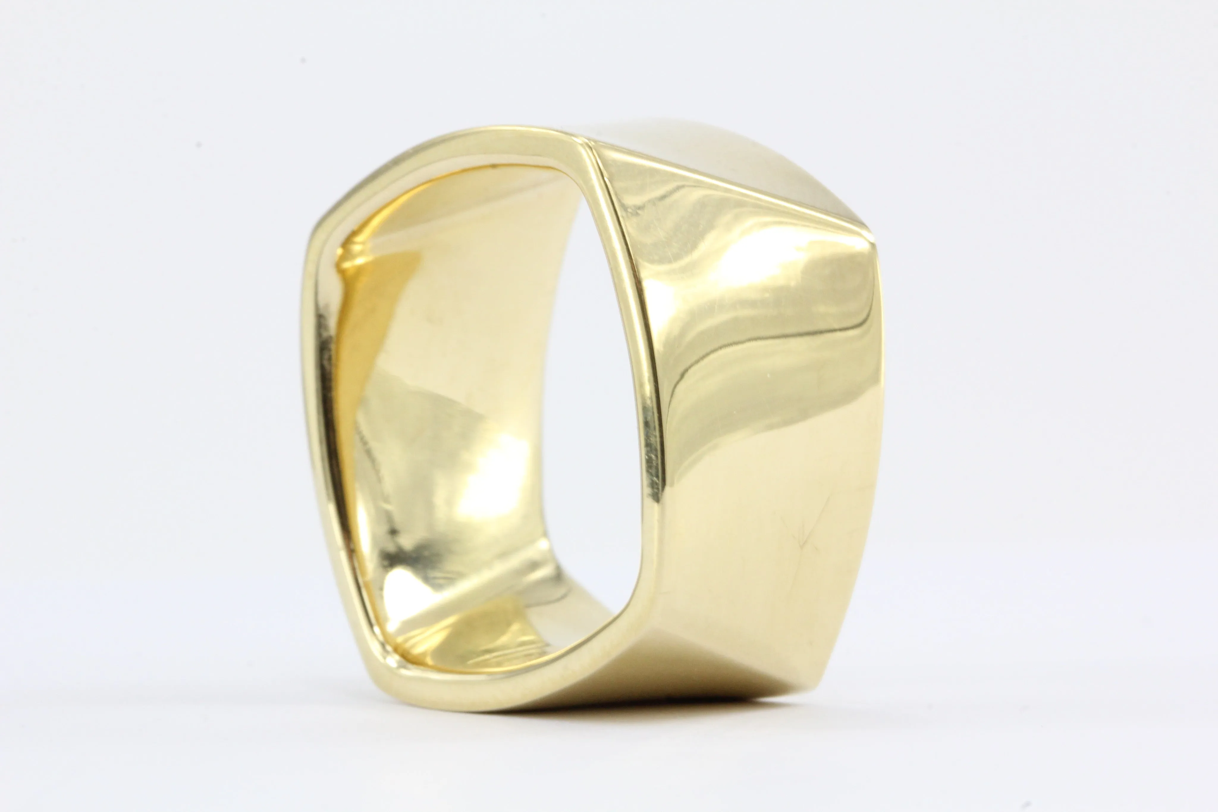 Tiffany & Co 18K Gold Frank Gehry Torque Ring Band 12mm Size 10