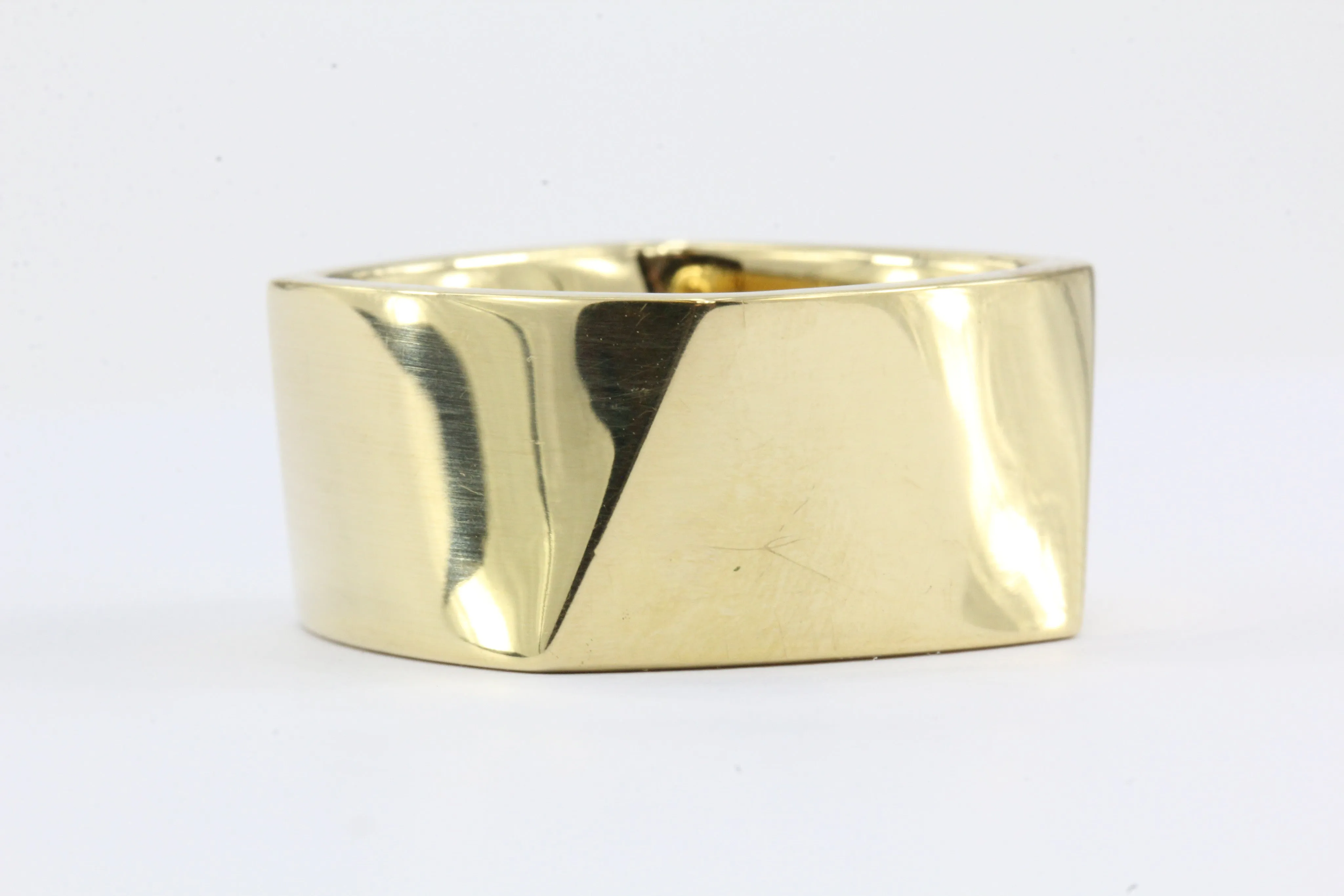 Tiffany & Co 18K Gold Frank Gehry Torque Ring Band 12mm Size 10