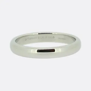 Tiffany & Co. Platinum 3mm Band Ring Size M (53)