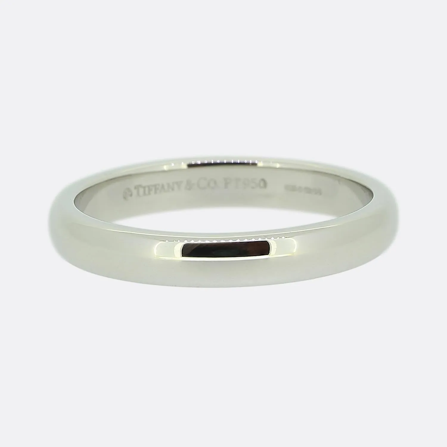 Tiffany & Co. Platinum 3mm Band Ring Size M (53)