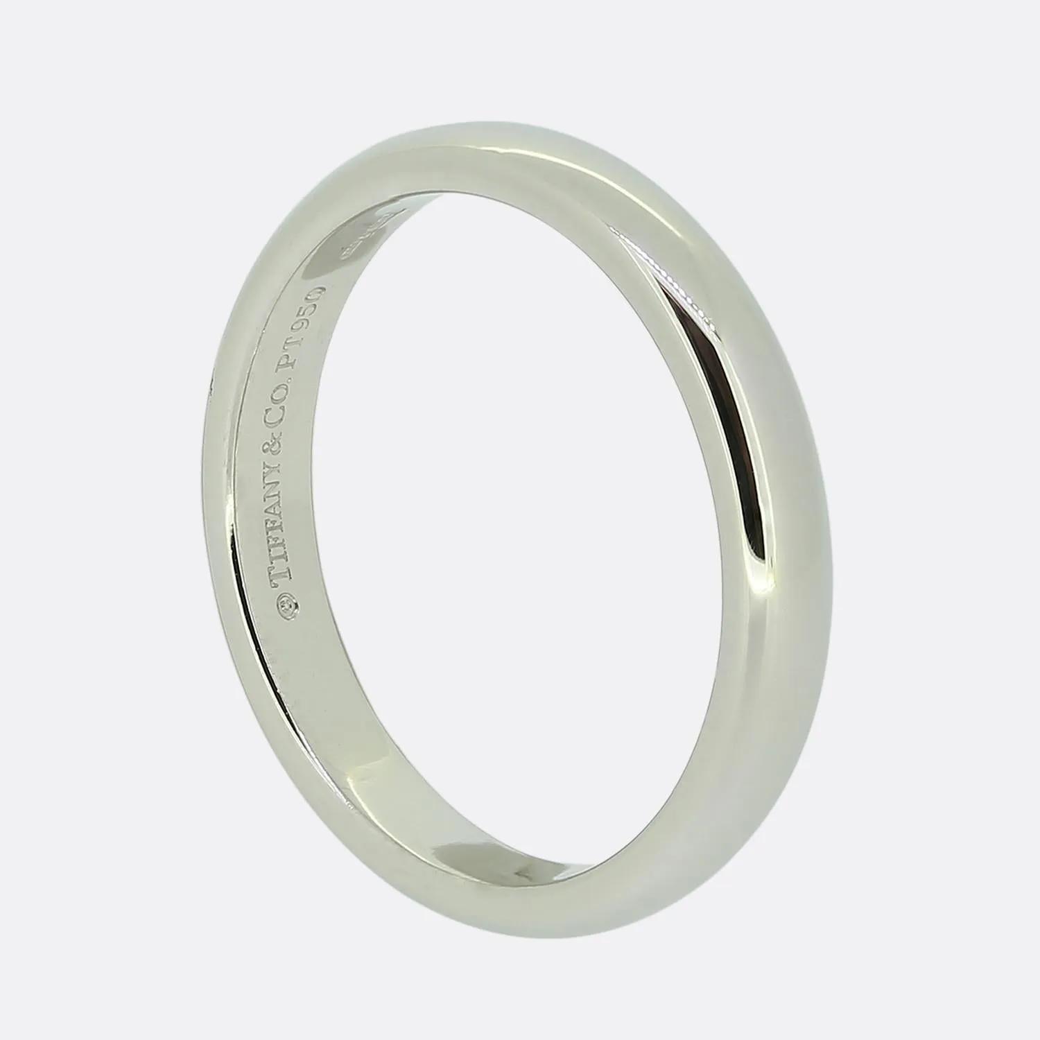 Tiffany & Co. Platinum 3mm Band Ring Size M (53)