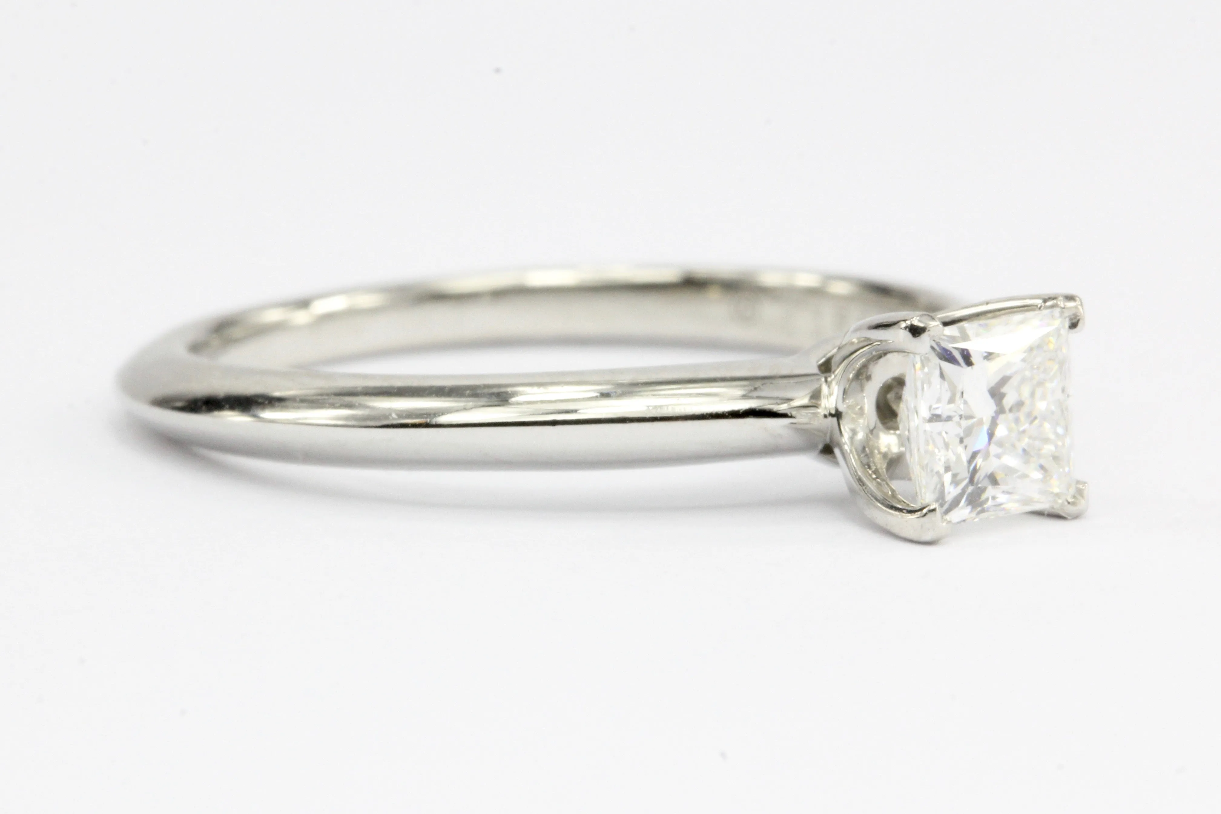 Tiffany & Co Platinum & Princes Cut Diamond Solitaire Engagement Ring