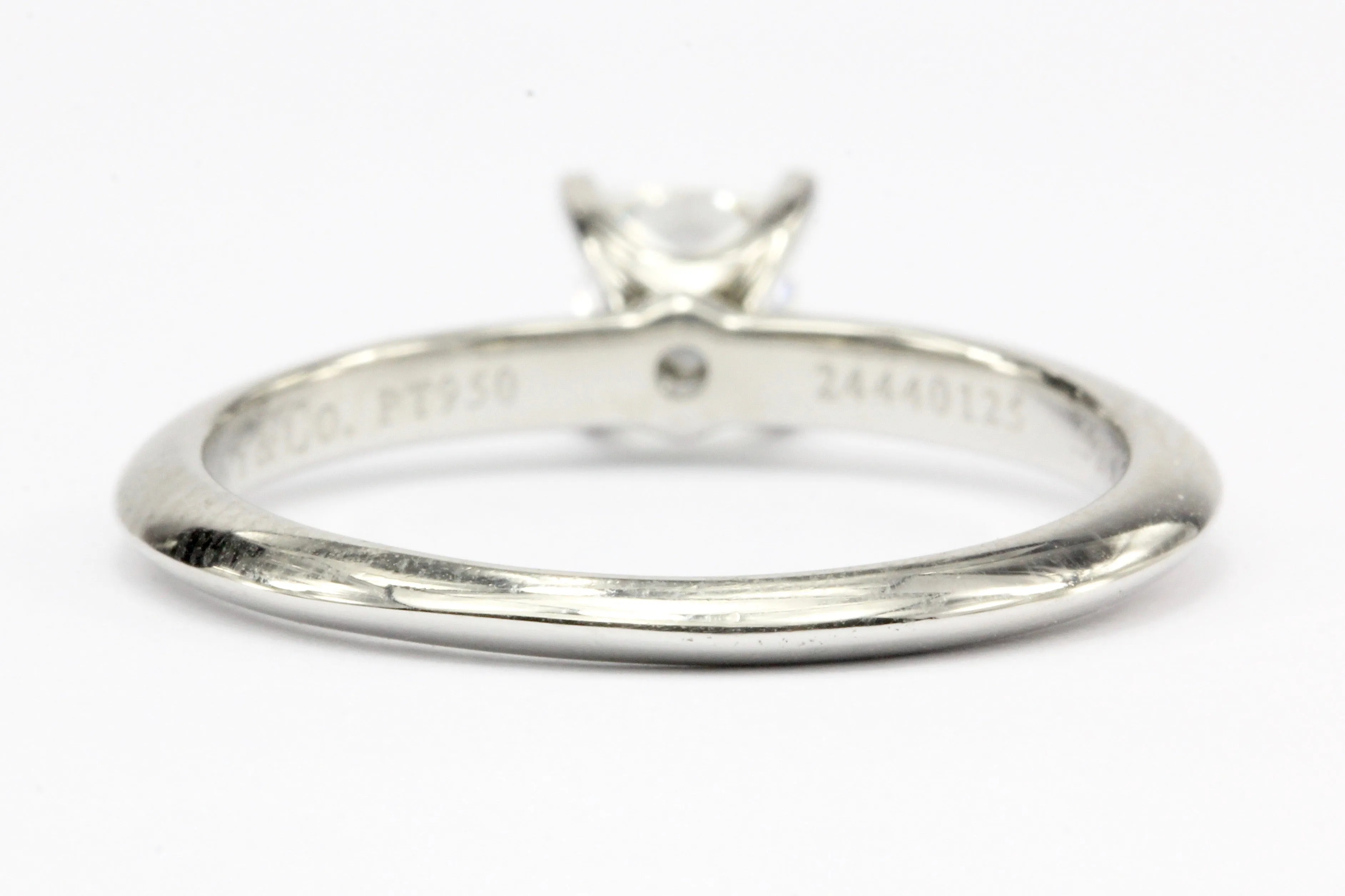 Tiffany & Co Platinum & Princes Cut Diamond Solitaire Engagement Ring