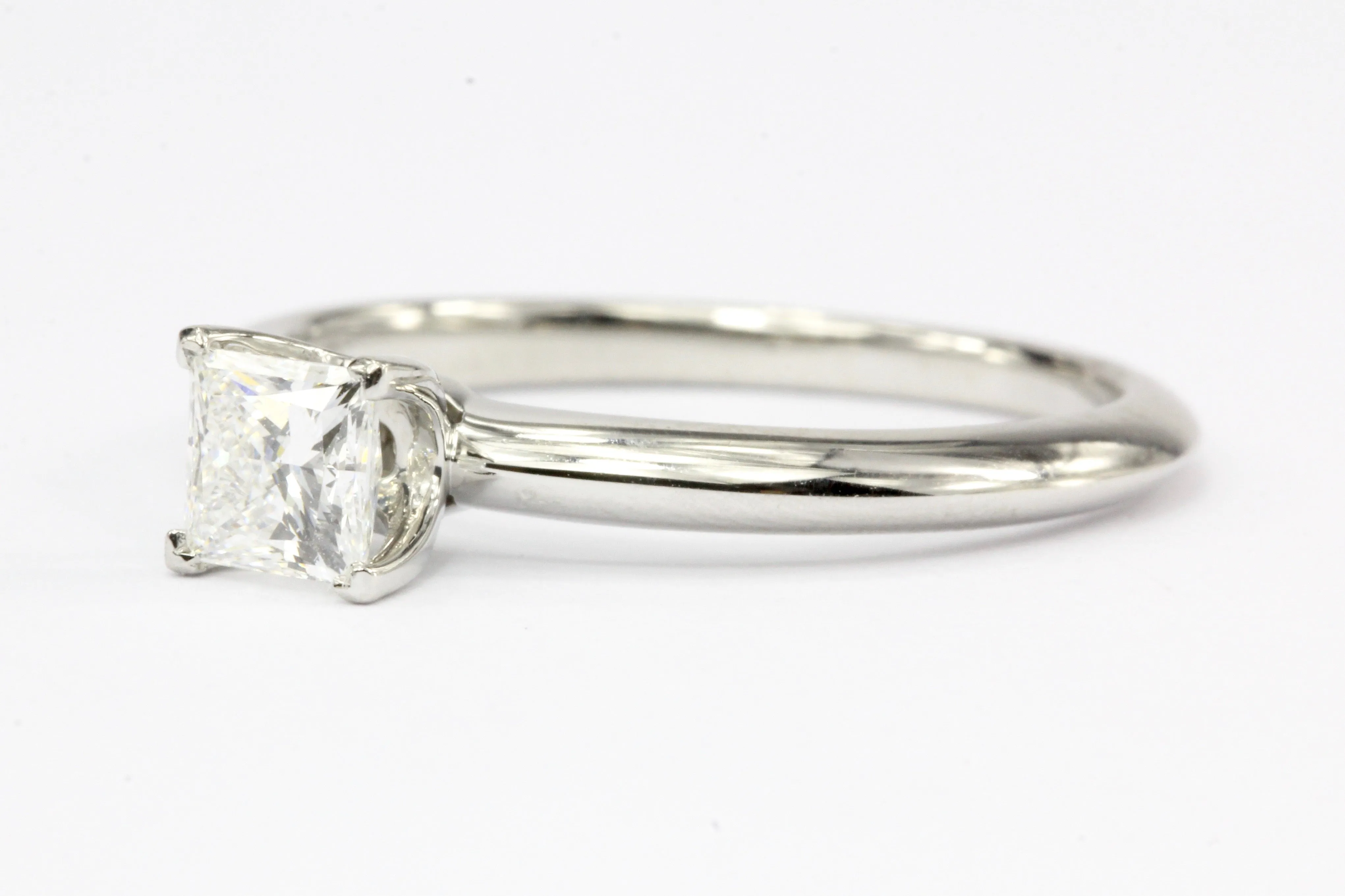 Tiffany & Co Platinum & Princes Cut Diamond Solitaire Engagement Ring