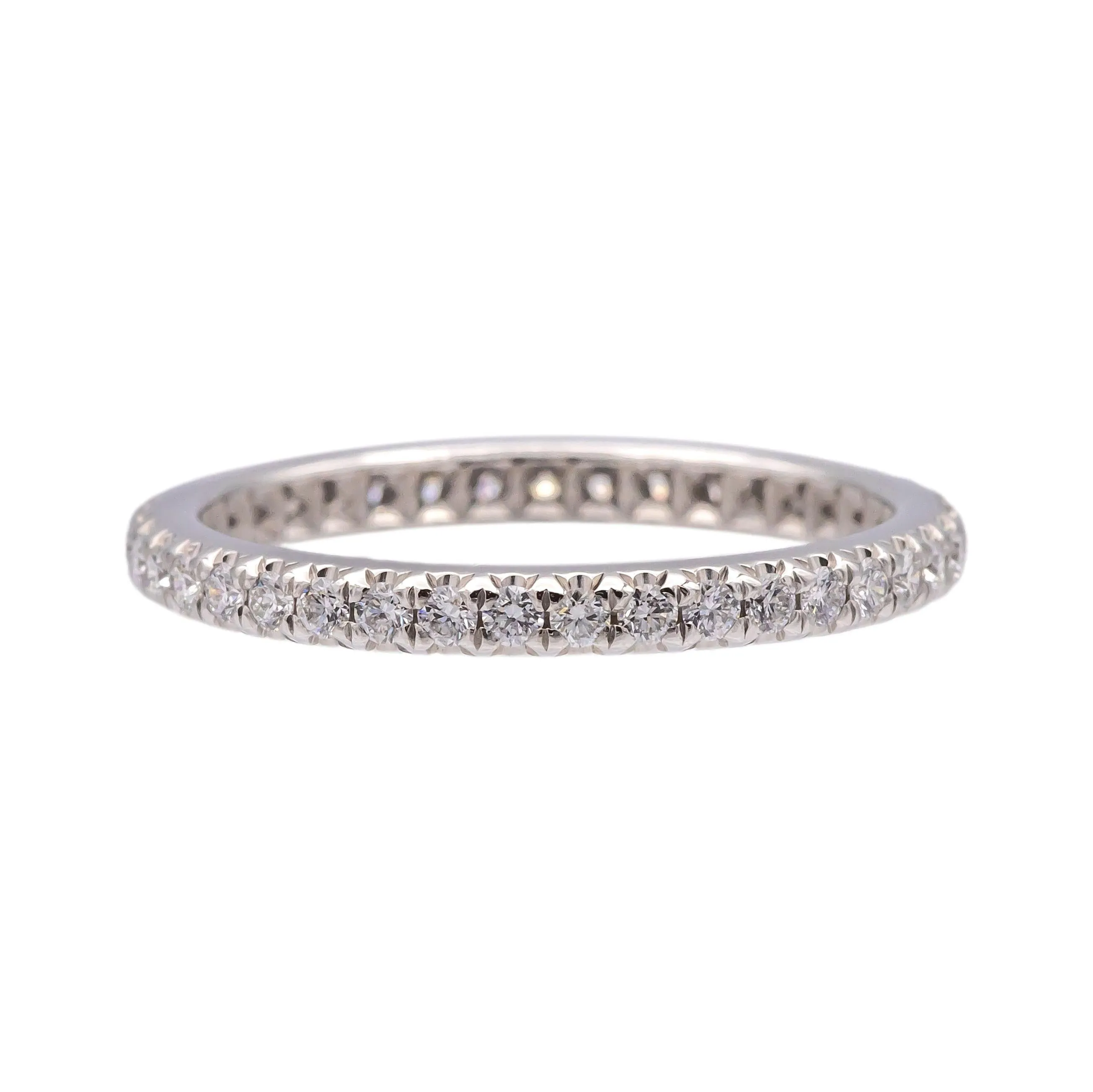 Tiffany & Co. Platinum Soleste Full Circle Round Diamond Band Size 4.5