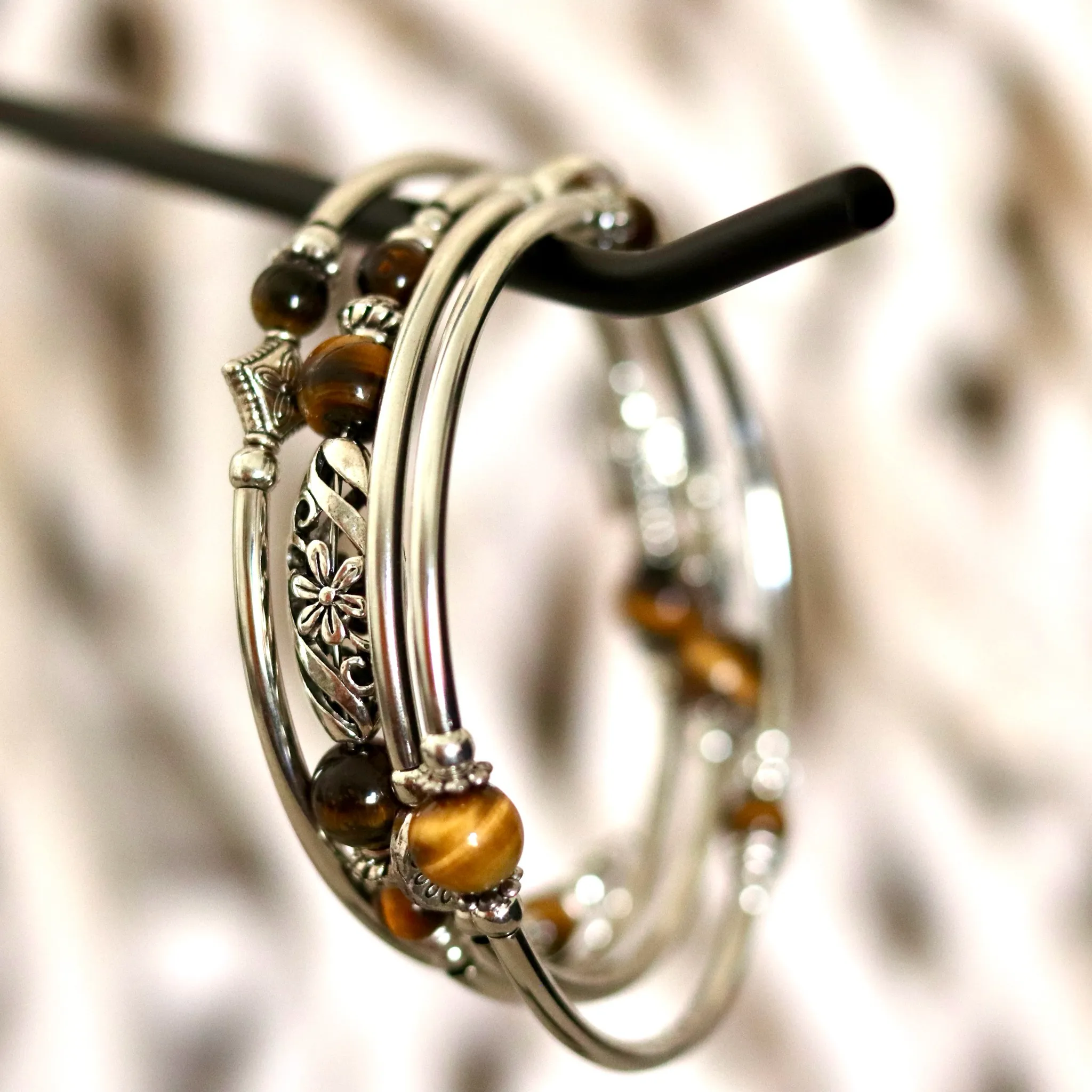Tiger’s Eye Layered Bracelet – Strength & Protection