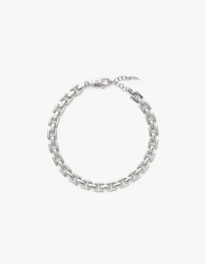 Timepiece Link Chain Bracelet - Silver