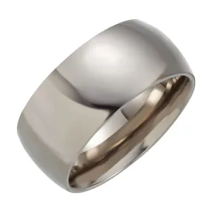 Titanium 10mm Domed Polished Band Size 8.5