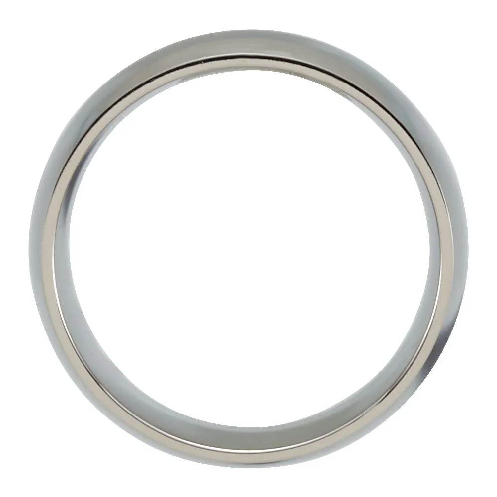 Titanium 10mm Domed Polished Band Size 8.5