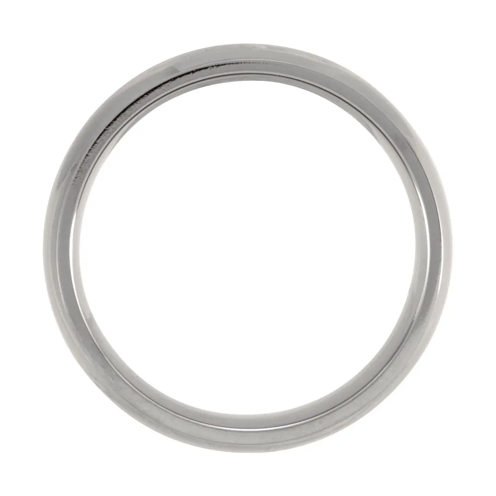 Titanium 8mm Domed Polished Band Size 12