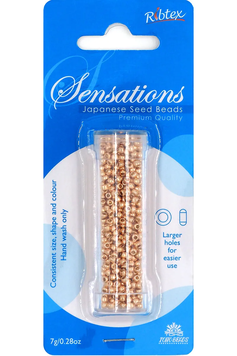 TOHO 2MM SEED BEAD METALLIC ROSE GOLD 7G