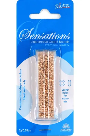 TOHO 2MM SEED BEAD METALLIC ROSE GOLD 7G