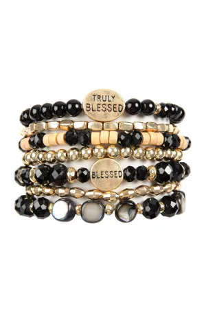 TRULY BLESSED CHARM MIX BEADS BRACELET