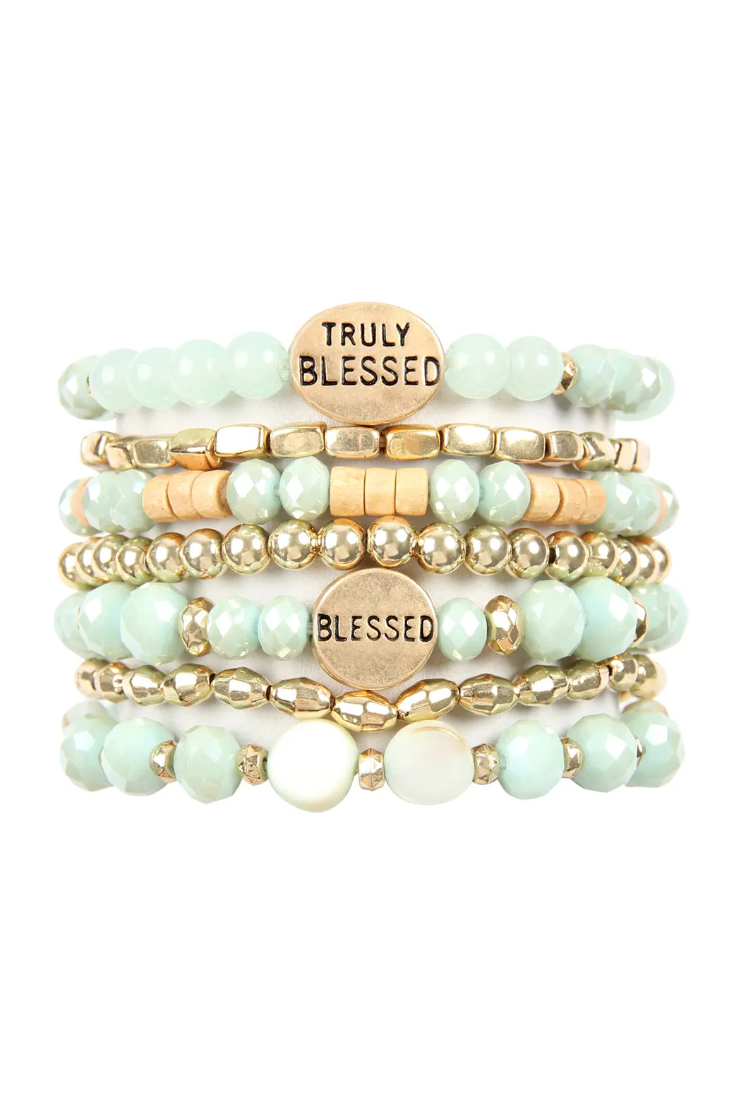TRULY BLESSED CHARM MIX BEADS BRACELET