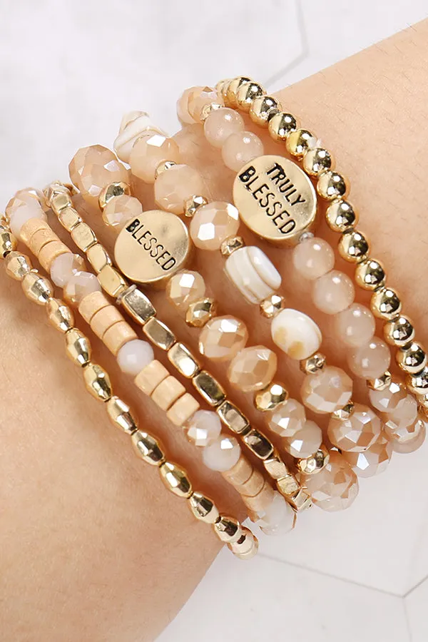 TRULY BLESSED CHARM MIX BEADS BRACELET