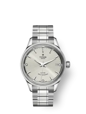 Tudor Style, Stainless Steel and Diamond-set 34mm, Ref# M12300-0003