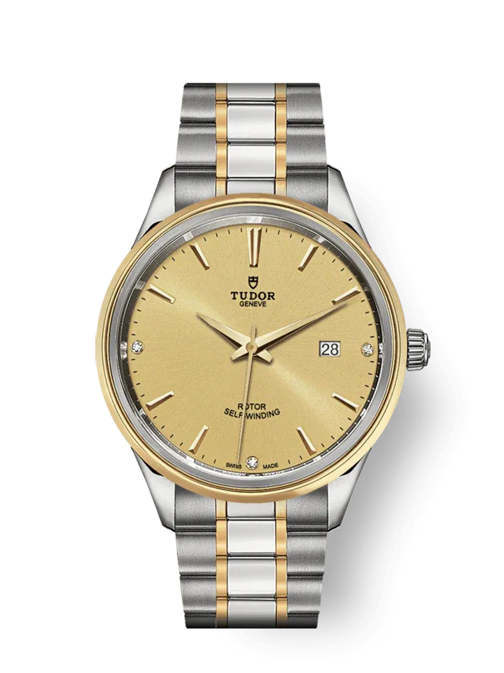 Tudor Style, Stainless Steel and Yellow Gold with Diamond-set, 41mm, Ref# M12703-0004