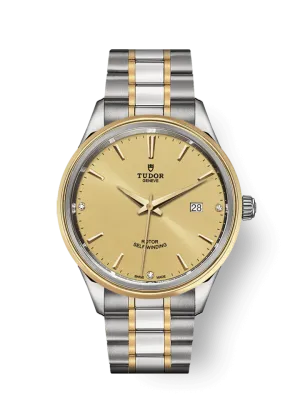 Tudor Style, Stainless Steel and Yellow Gold with Diamond-set, 41mm, Ref# M12703-0004